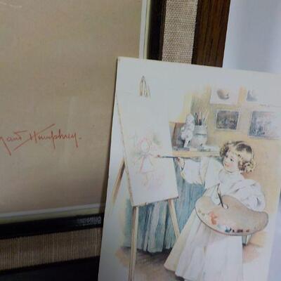 Vintage 24 x 20 Art Print " Busy Day",by M. Humphrey.