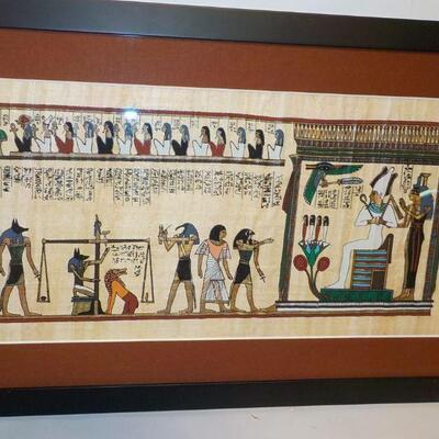 Egyptian Silk hand painted. approx. 24 x 18.