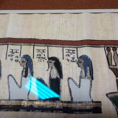 Egyptian Silk hand painted. approx. 24 x 18.