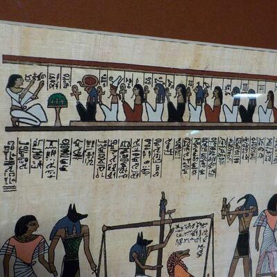 Egyptian Silk hand painted. approx. 24 x 18.