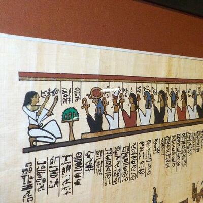 Egyptian Silk hand painted. approx. 24 x 18.