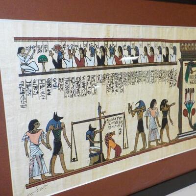 Egyptian Silk hand painted. approx. 24 x 18.