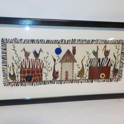 Original African Folk Art approx. 24 x 14 By 