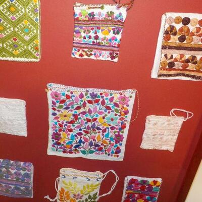 " Knitted  Art approx. 33 x 26 framed original piece.