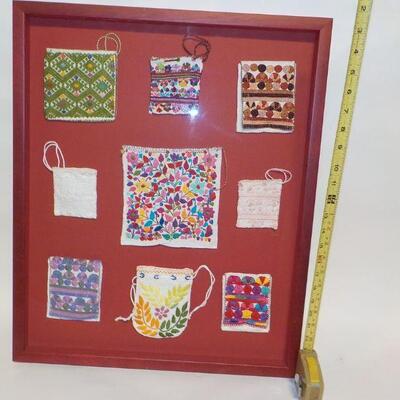 " Knitted  Art approx. 33 x 26 framed original piece.