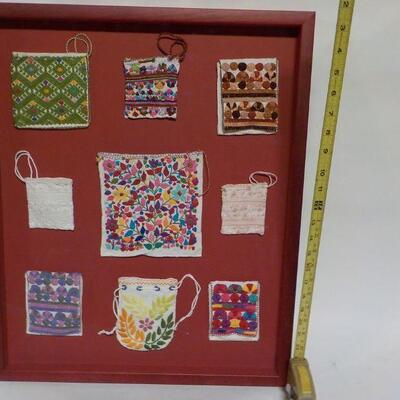 " Knitted  Art approx. 33 x 26 framed original piece.
