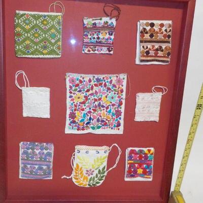 " Knitted  Art approx. 33 x 26 framed original piece.