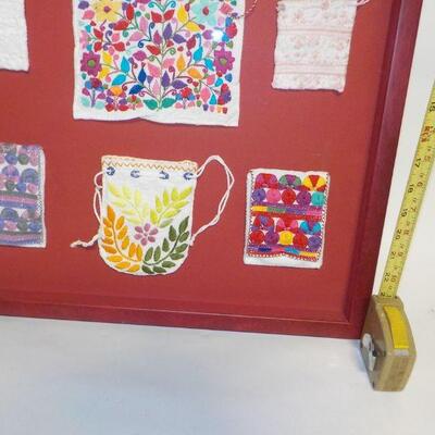 " Knitted  Art approx. 33 x 26 framed original piece.