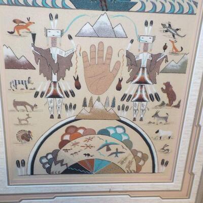 Real Stunning Native American Original Art "."Emergence Story of the Five Worlds". approx. 32 x 24.
