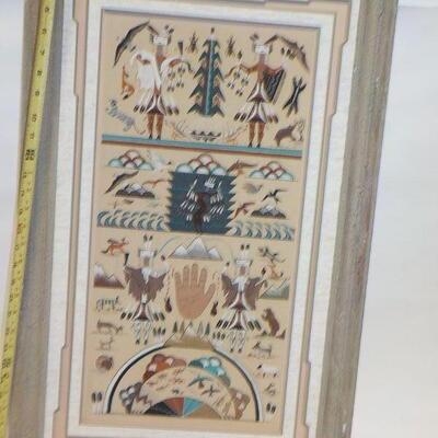 Real Stunning Native American Original Art "."Emergence Story of the Five Worlds". approx. 32 x 24.