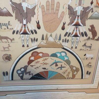 Real Stunning Native American Original Art "."Emergence Story of the Five Worlds". approx. 32 x 24.