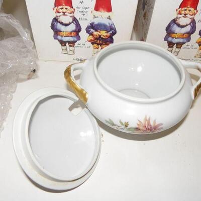 2- New in Box " Gnomes " and Limoges Sugar bowl.