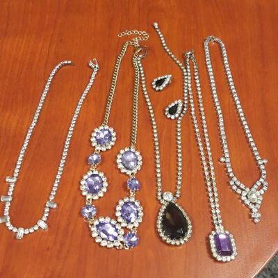 Lot of Rhinestone Jewelry