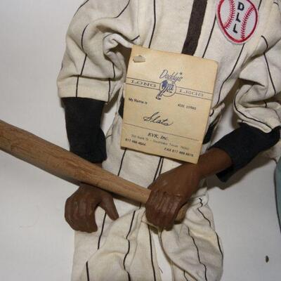 Collectable " Daddy Long Legs Baseball Player and wife. long legged Black figurine Dolls.