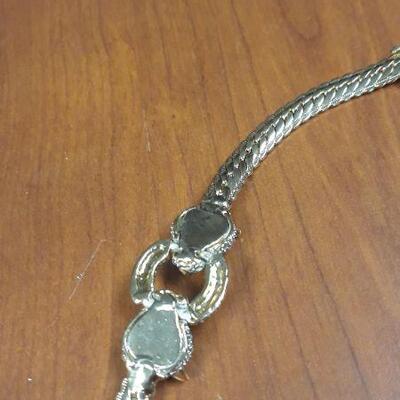 Costume Jeweled Cat Head Bracelet