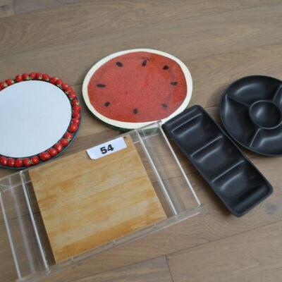 LOT 54 CUTTING BOARDS AND CONTAINERS