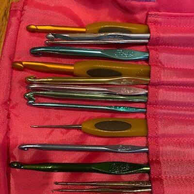 Lot of crochet hooks