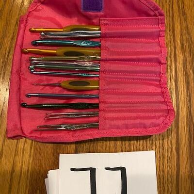 Lot of crochet hooks