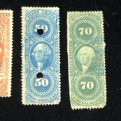 Lot 6 - 4 US Internal Revenue Stamps