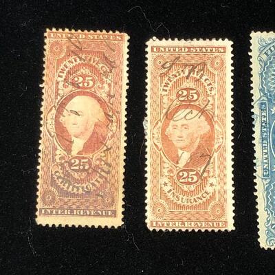 Lot 6 - 4 US Internal Revenue Stamps