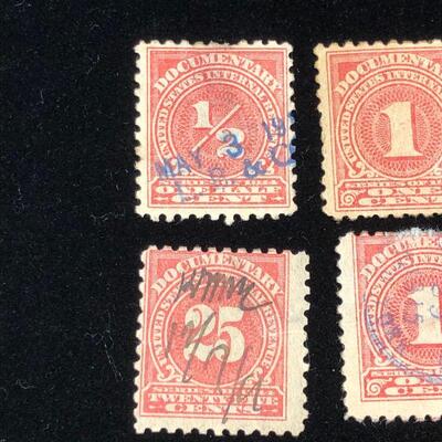 Lot 8 - 6 US Internal Revenue Documentary Stamps