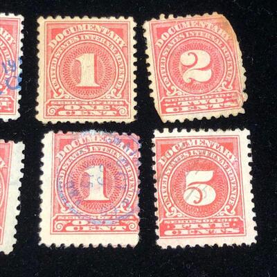 Lot 8 - 6 US Internal Revenue Documentary Stamps