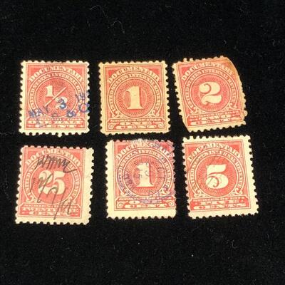 Lot 8 - 6 US Internal Revenue Documentary Stamps