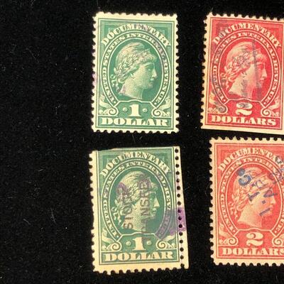 Lot 9 - 5 US Internal Revenue Documentary Stamps