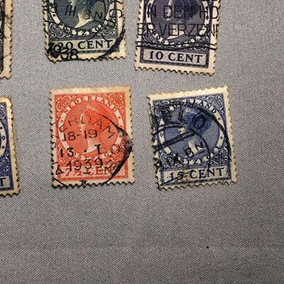 Lot 18 - 9 Queen Wilhelmina Netherlands Stamps