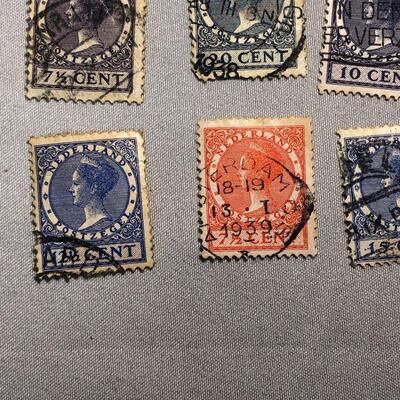 Lot 18 - 9 Queen Wilhelmina Netherlands Stamps