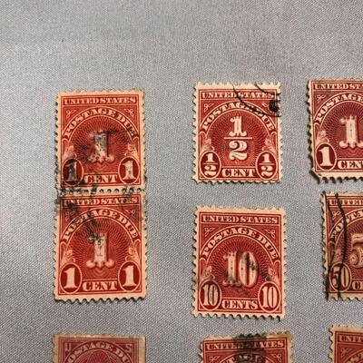 Lot 26 - 12 US Postage Due Stamps