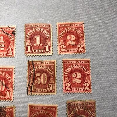 Lot 26 - 12 US Postage Due Stamps