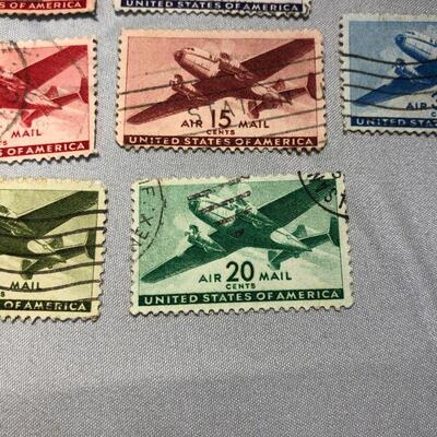 Lot 27 - 7 WWII Air Mail Stamps
