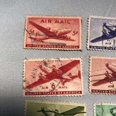 Lot 27 - 7 WWII Air Mail Stamps