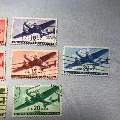 Lot 27 - 7 WWII Air Mail Stamps