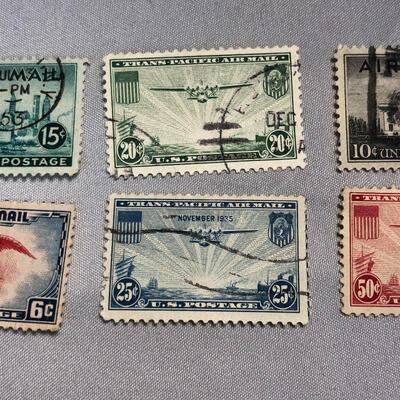 Lot 29 - 6 US Air Mail Stamps 