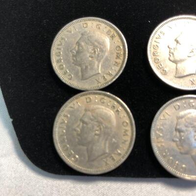 Lot 30 - 6 British One Shilling Coins