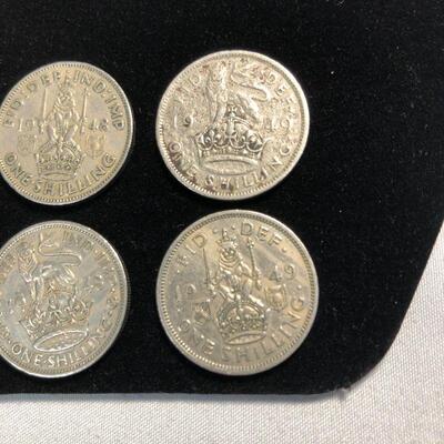 Lot 30 - 6 British One Shilling Coins