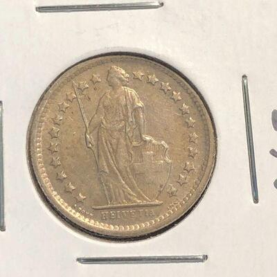 Lot 31 - 1931 British Shilling and 1965 Swiss 1/2 Franc