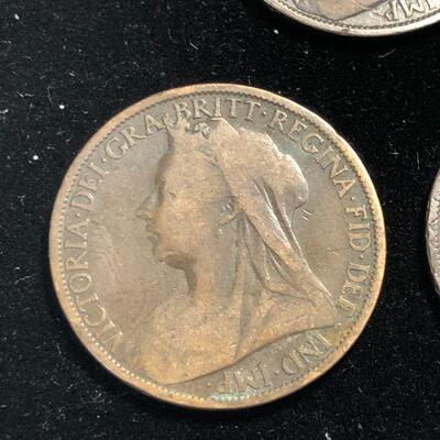 Lot 35 - 1896, 1900, 1901 British Penny
