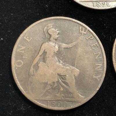 Lot 35 - 1896, 1900, 1901 British Penny