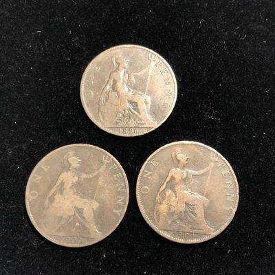Lot 35 - 1896, 1900, 1901 British Penny