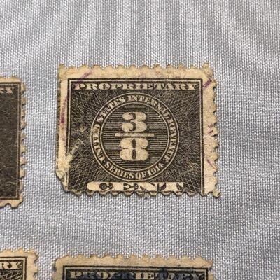 Lot 36 - 5 US Internal Revenue Service Proprietary Stamps