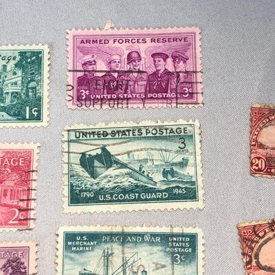 Lot 39 - 4 FDR Stamps, 2 Golden Gate Stamps, 4 Military Stamps
