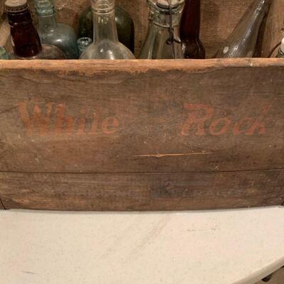 White Rock wood Beverage Crate 