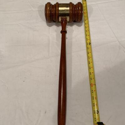 large presentation gavel from fisheries department 