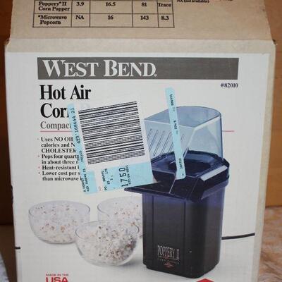 Westbend hot air corn popper
