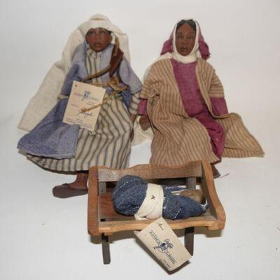 Baby Jesus and Joseph & Mary  daddy long legs.