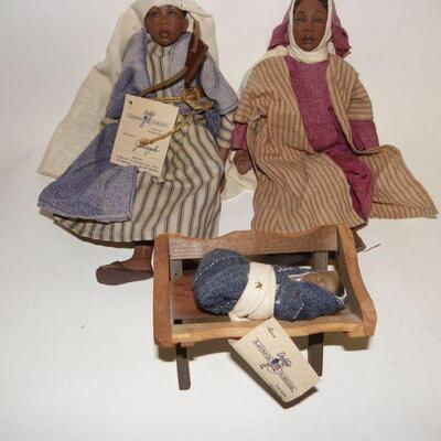 Baby Jesus and Joseph & Mary  daddy long legs.