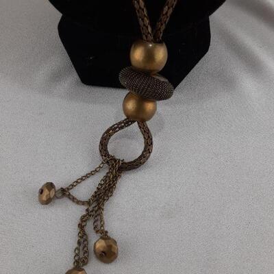 Brasstone Long Chain Necklace